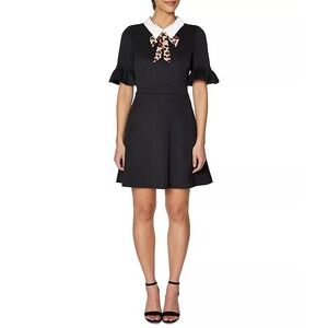 VTG Betsy‎ Johnson Dress Black White Collar
Leopard Catholic School Women's Sz 2